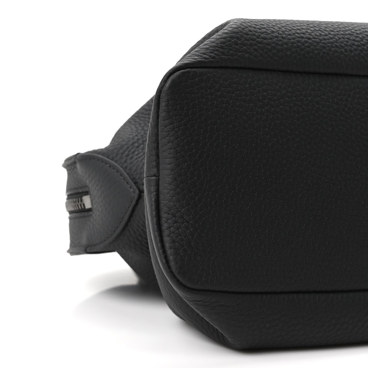 Matte Grained Calfskin Agnes Bag Black