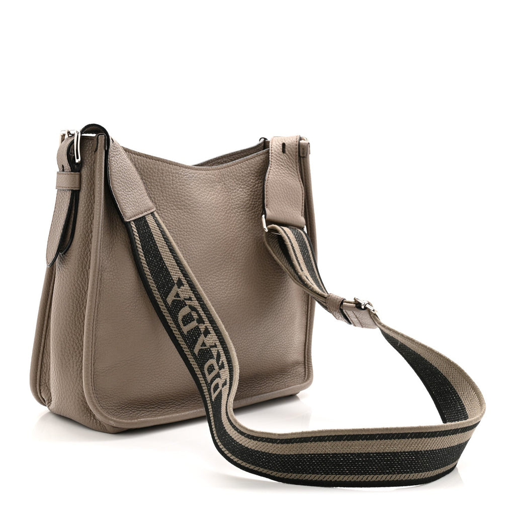 Vitello Daino Soft Hobo Messenger Bag Argilla