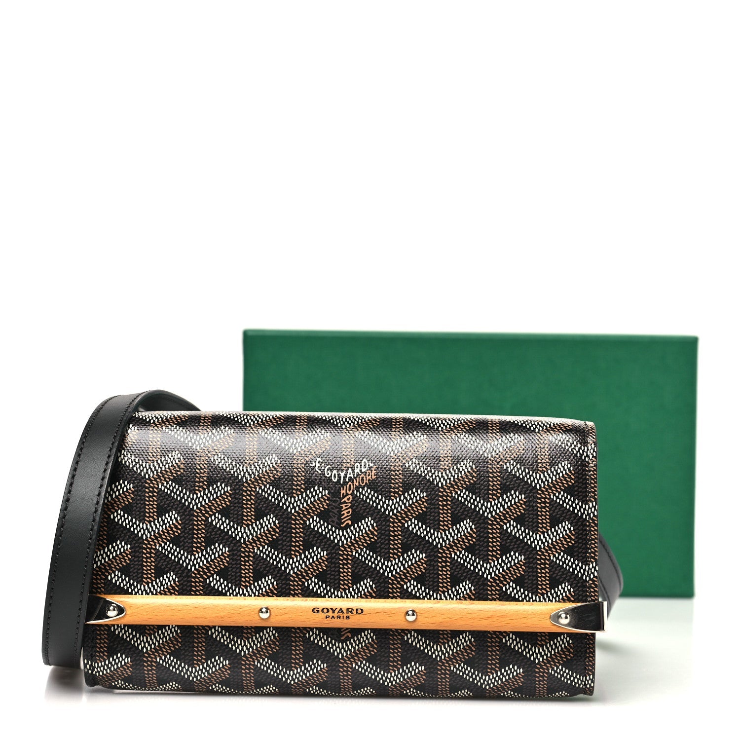 Goyardine Monte Carlo Mini Phone Case Black