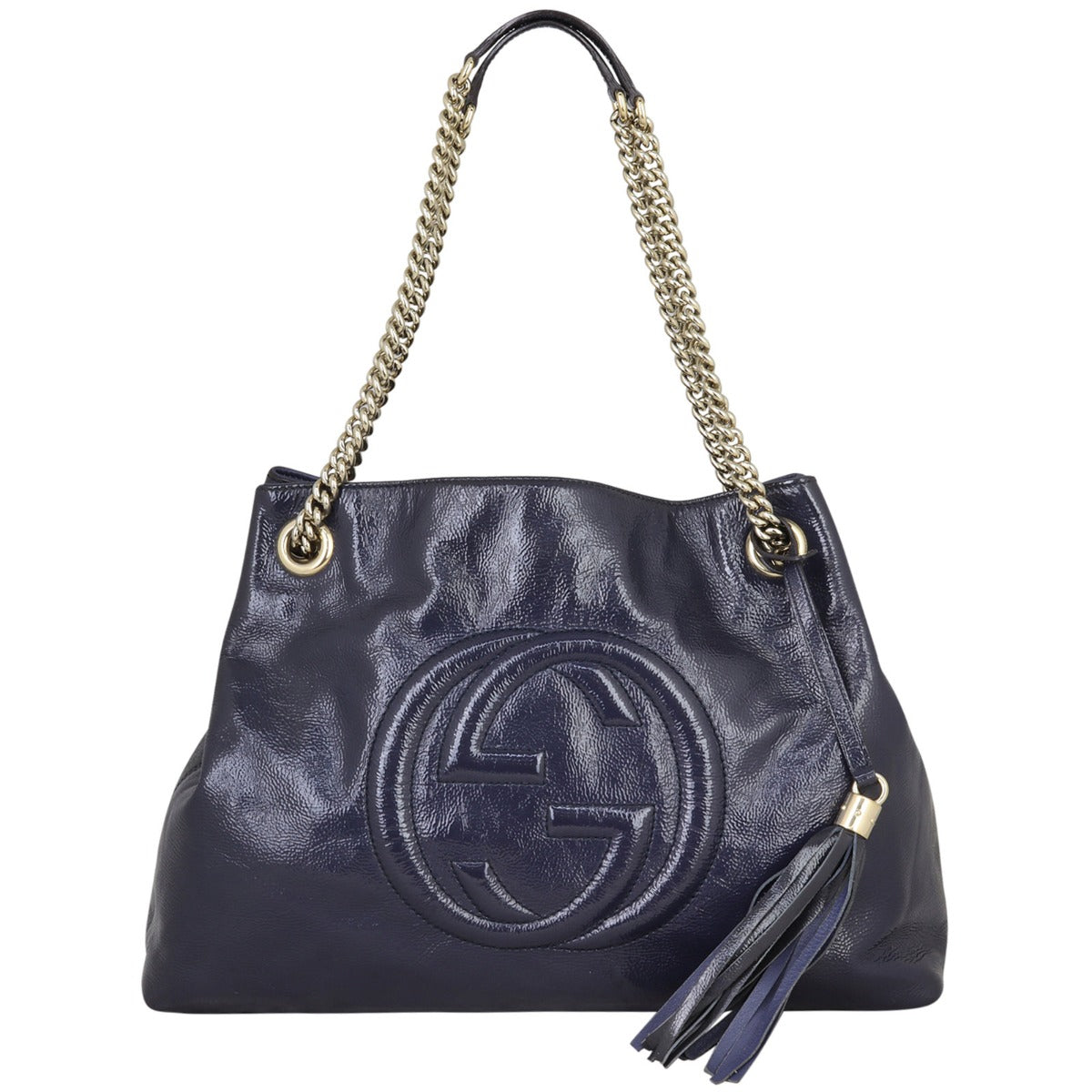 Gucci Soho Chain Shoulder Bag Medium Patent