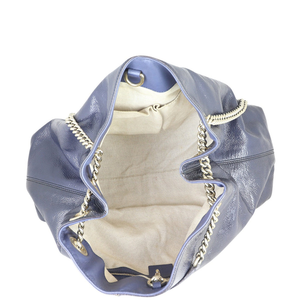 Gucci Soho Chain Shoulder Bag Medium Patent