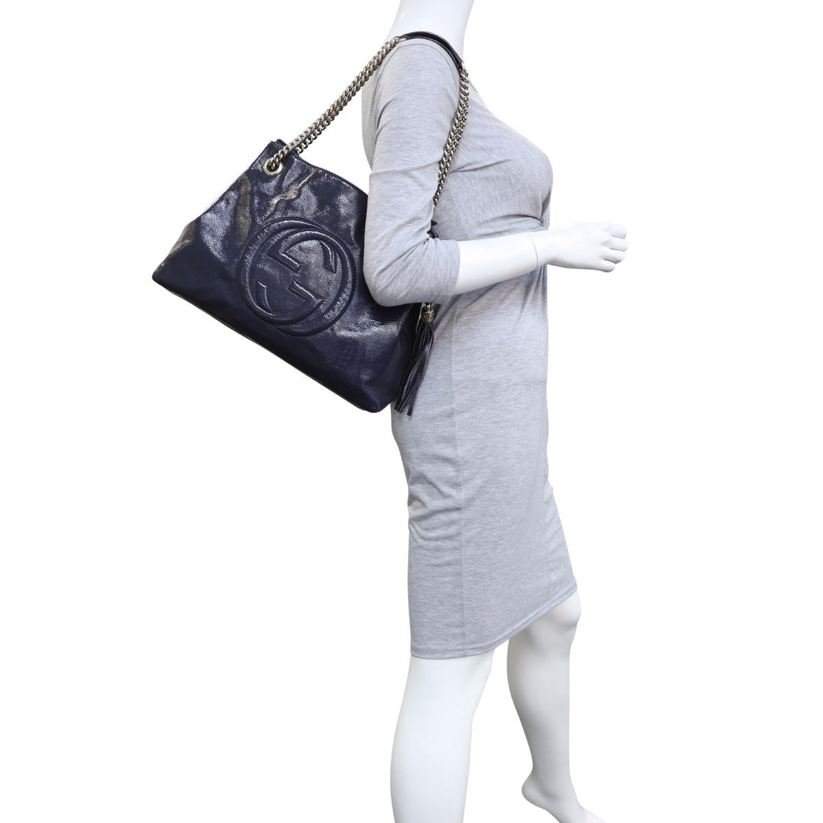 Gucci Soho Chain Shoulder Bag Medium Patent