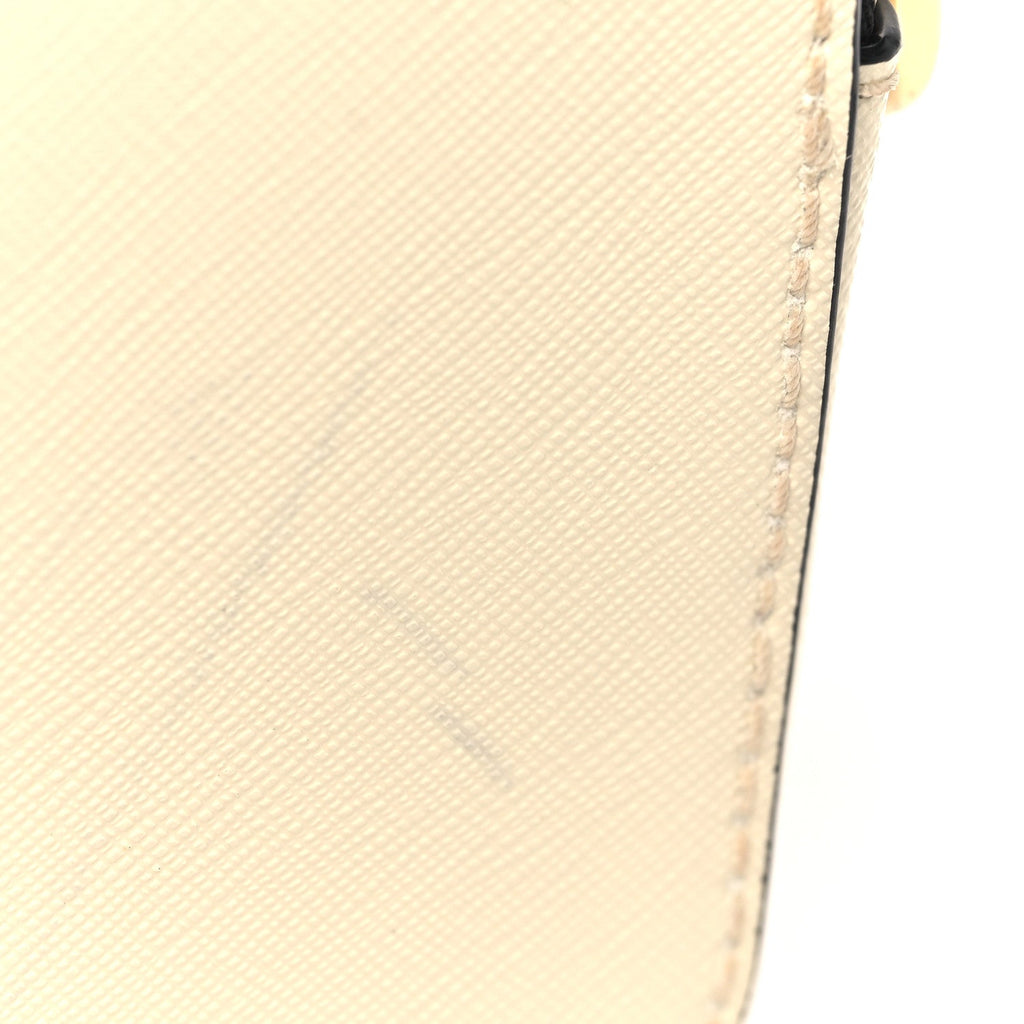 Saffiano Small Snapshot Camera Bag Cloud White Multicolor
