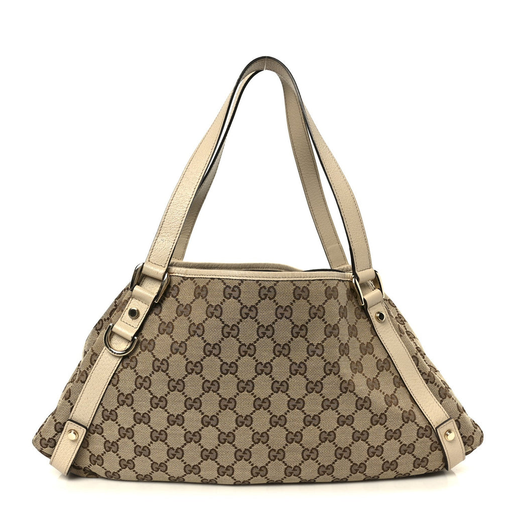 Monogram Medium Abbey Shoulder Bag Off White