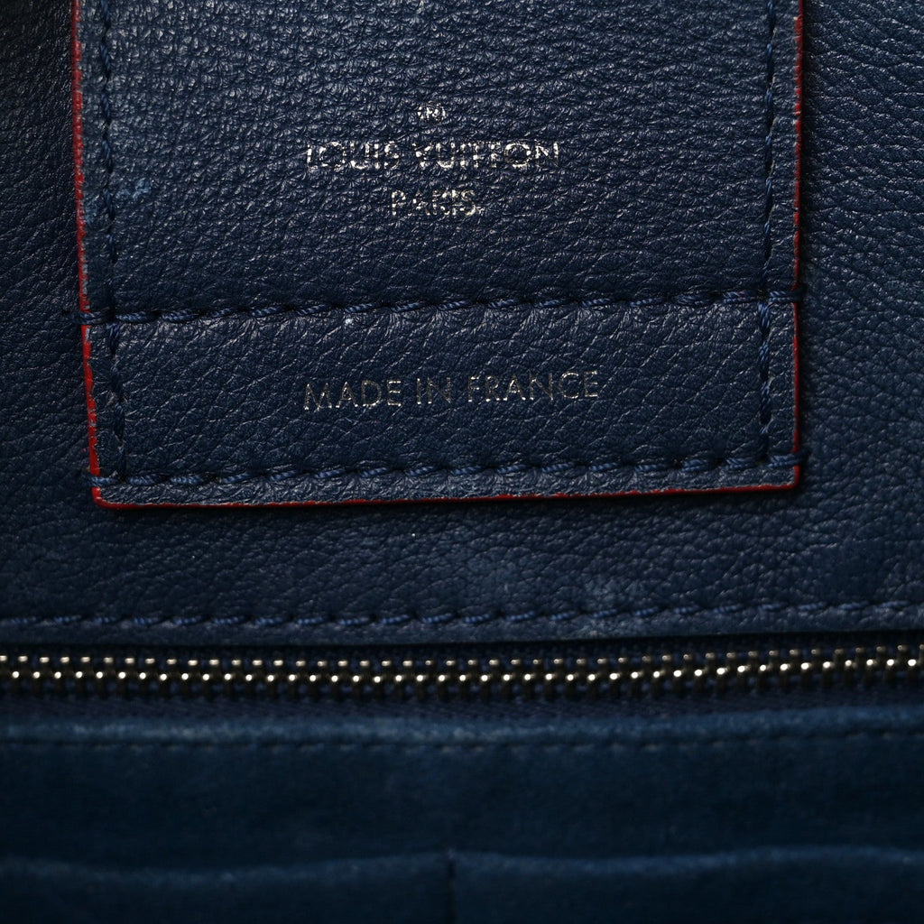 Calfskin Lockme Day Marine Rouge