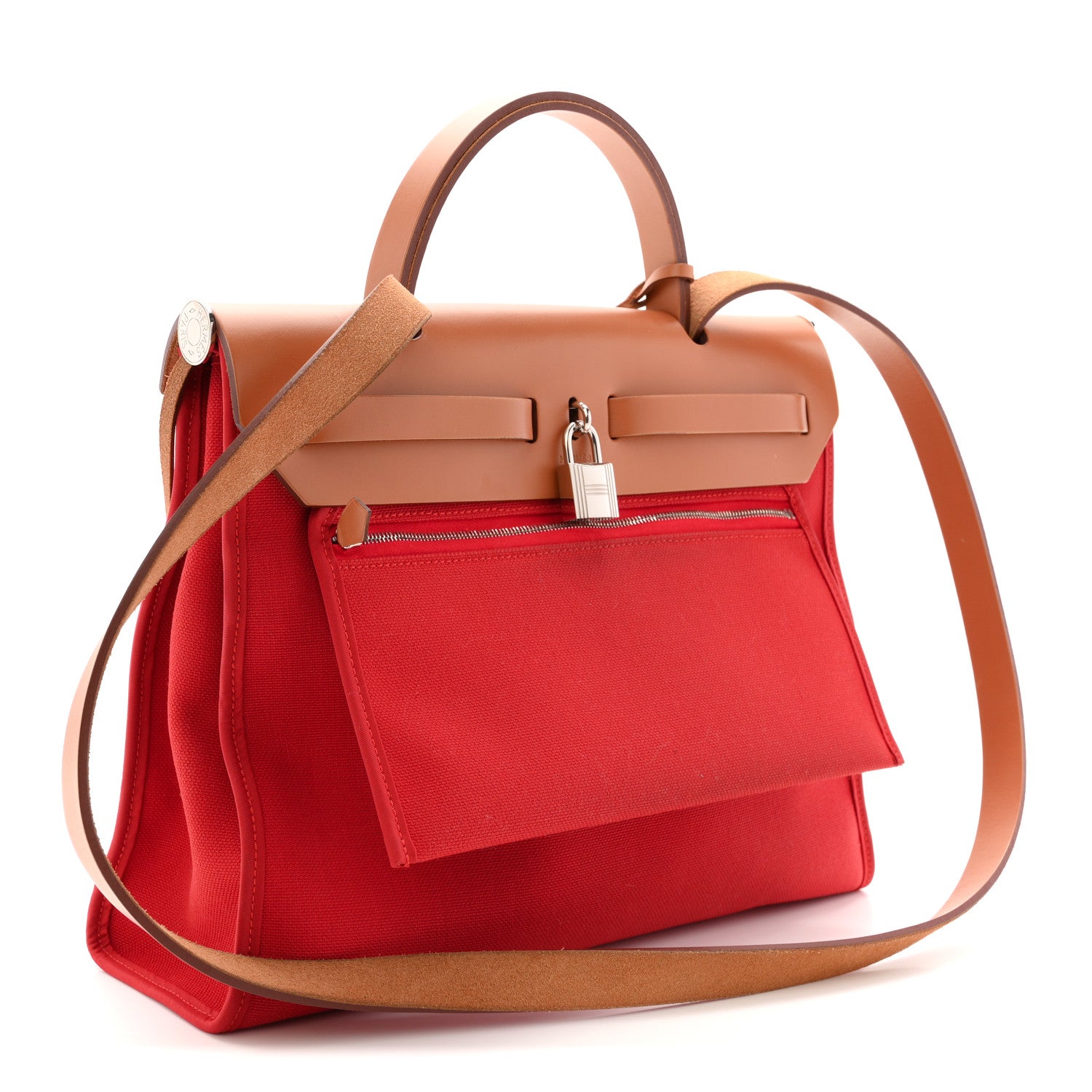 Vache Hunter Toile Herbag Zip 31 PM Rouge Tomate Natural