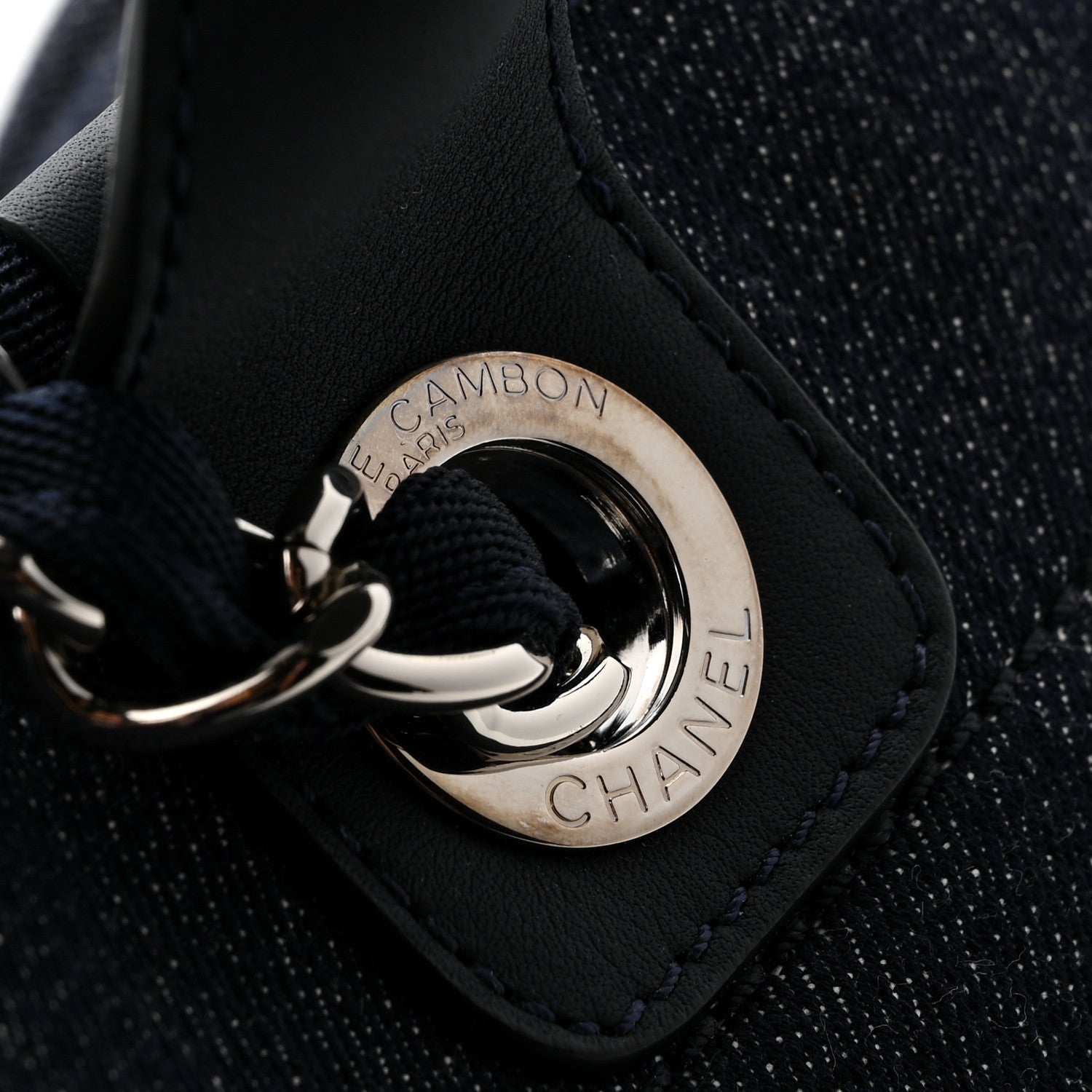 Denim Large Deauville Tote Dark Blue