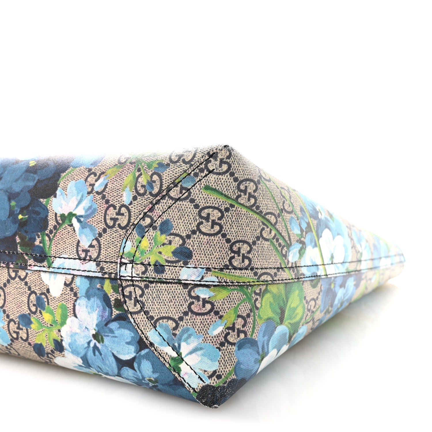 GG Supreme Monogram Blooms Medium Reversible Tote Beige Blue