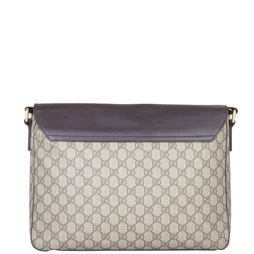 Gucci GG Supreme Leather Flap Messenger