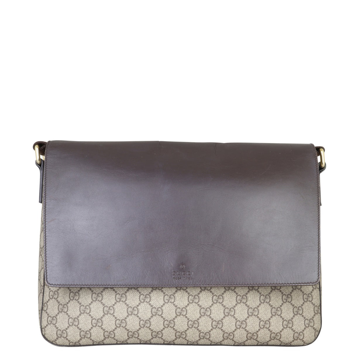 Gucci GG Supreme Leather Flap Messenger