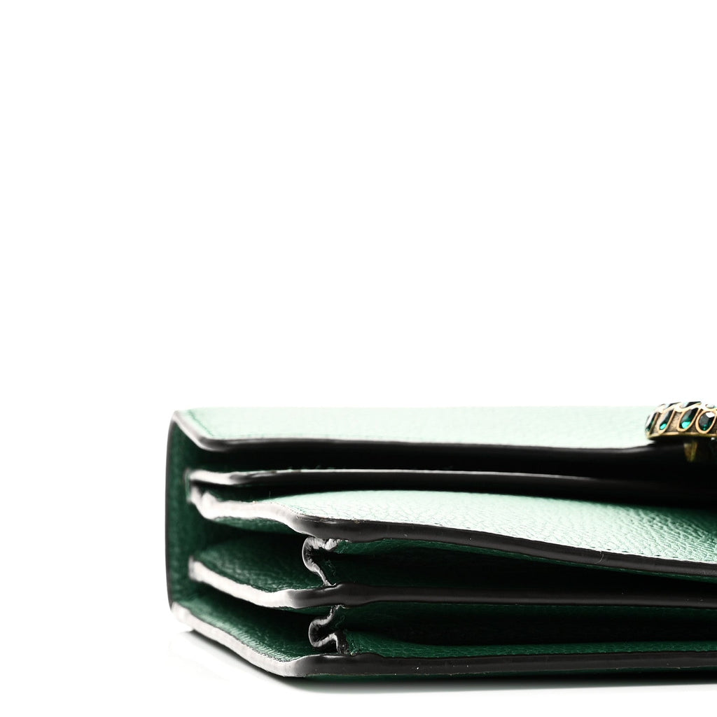 Pebbled Calfskin Small Dionysus Shoulder Bag Emerald