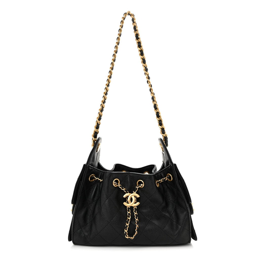 Caviar Quilted Mini Chanel 25 Handbag Black