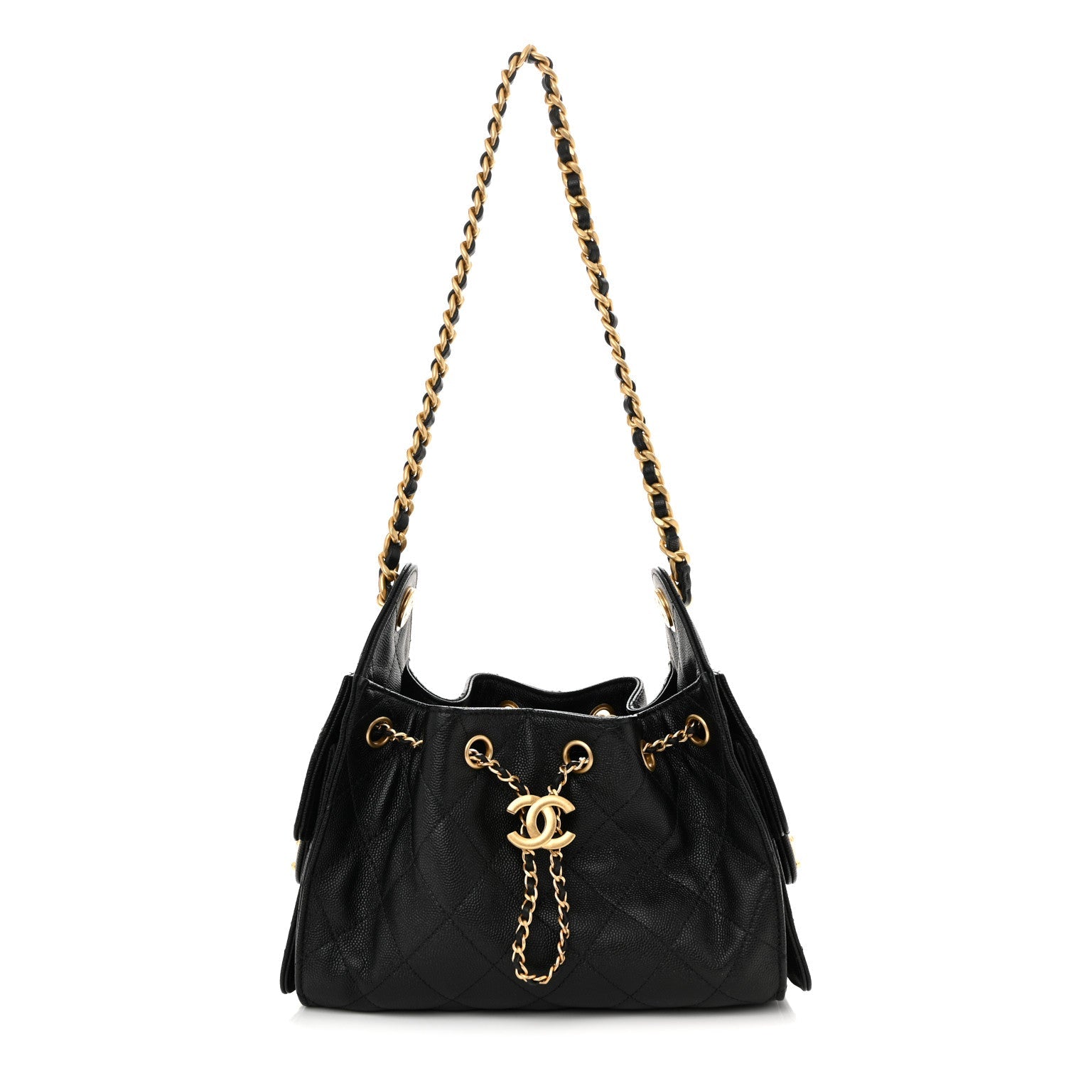 Caviar Quilted Mini Chanel 25 Handbag Black