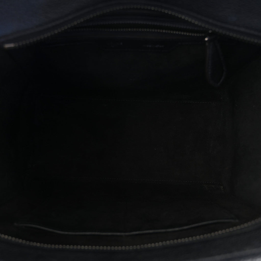 Drummed Calfskin Micro Luggage Black