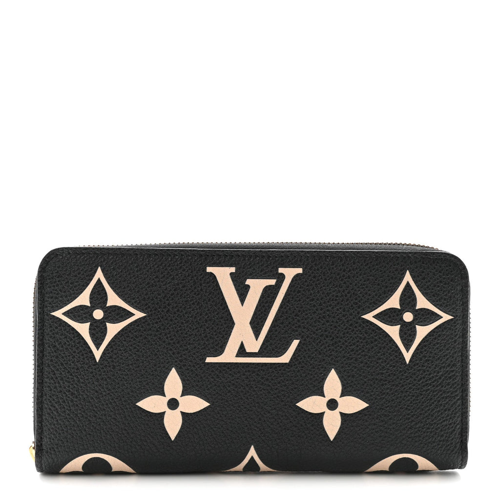 Empreinte Monogram Giant Zippy Wallet Black Beige