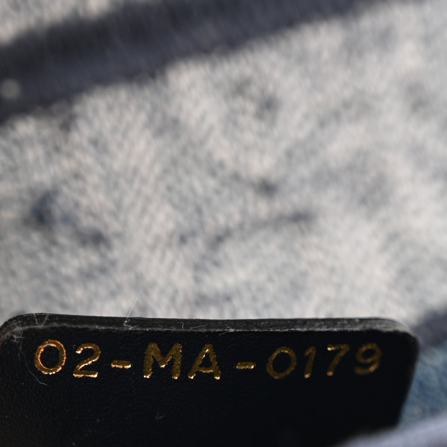 Oblique Embroidered Saddle Bag Denim Blue