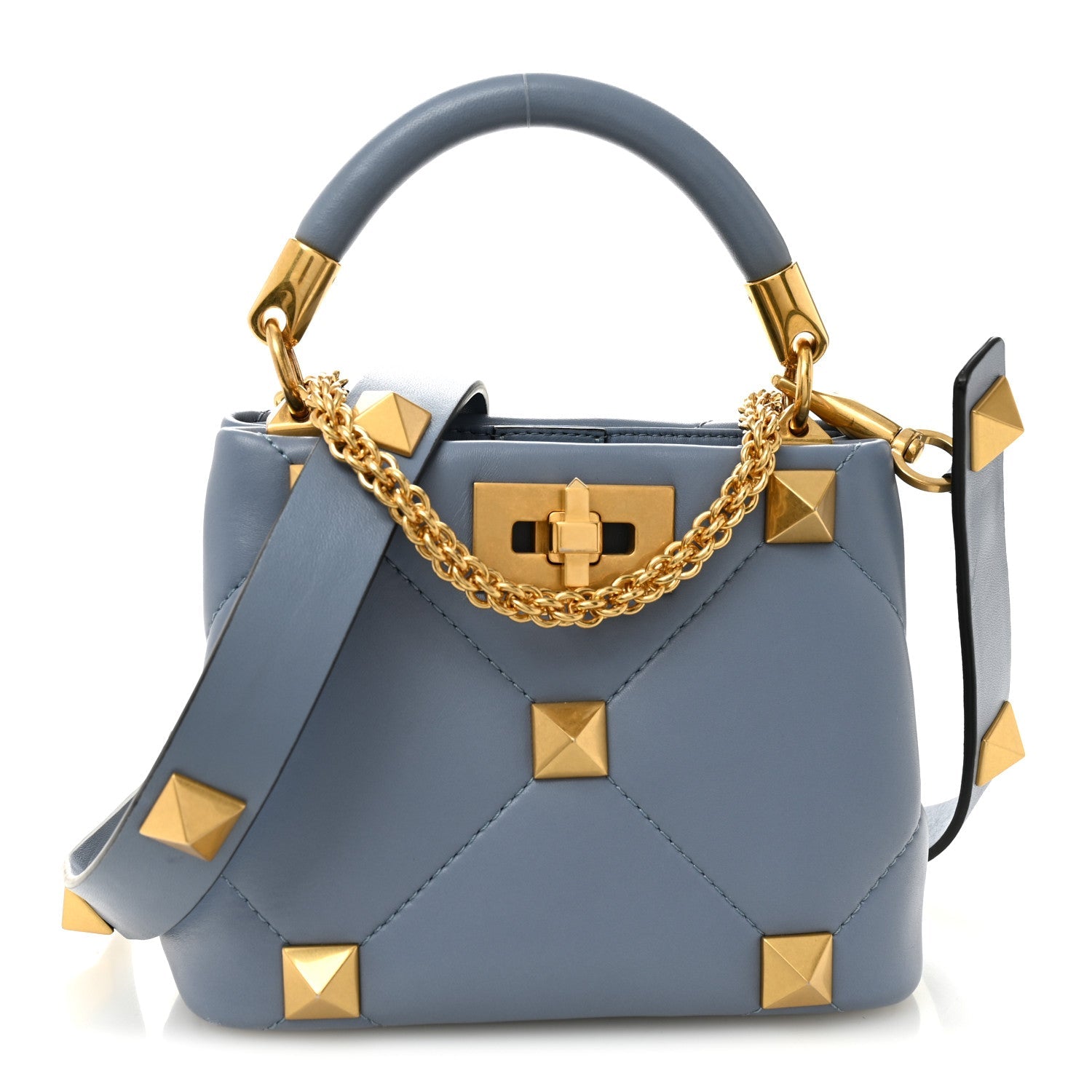 Nappa Mini Roman Stud The Handle Bag Niagara