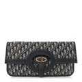 Oblique Fold Over Clutch Blue
