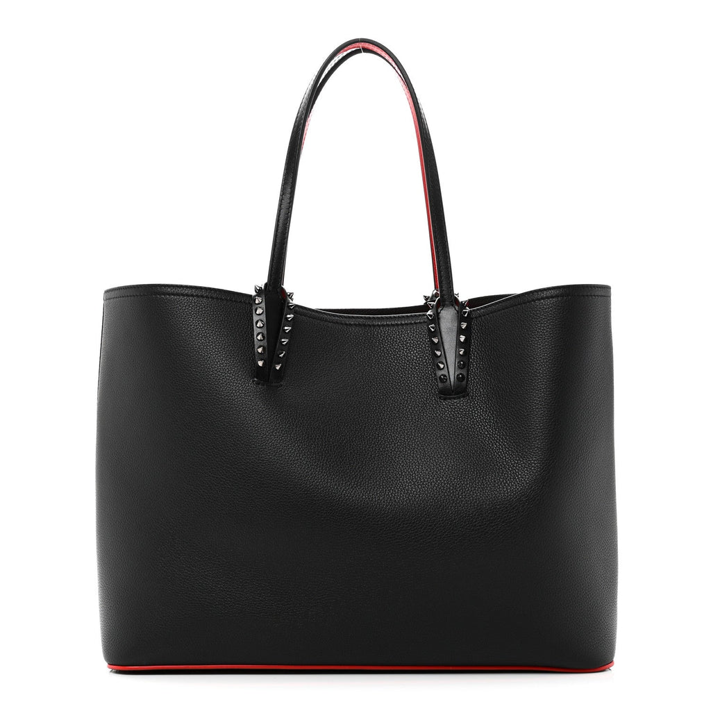 Calfskin Empire Spikes East West Cabata Tote Black