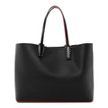 Calfskin Empire Spikes East West Cabata Tote Black