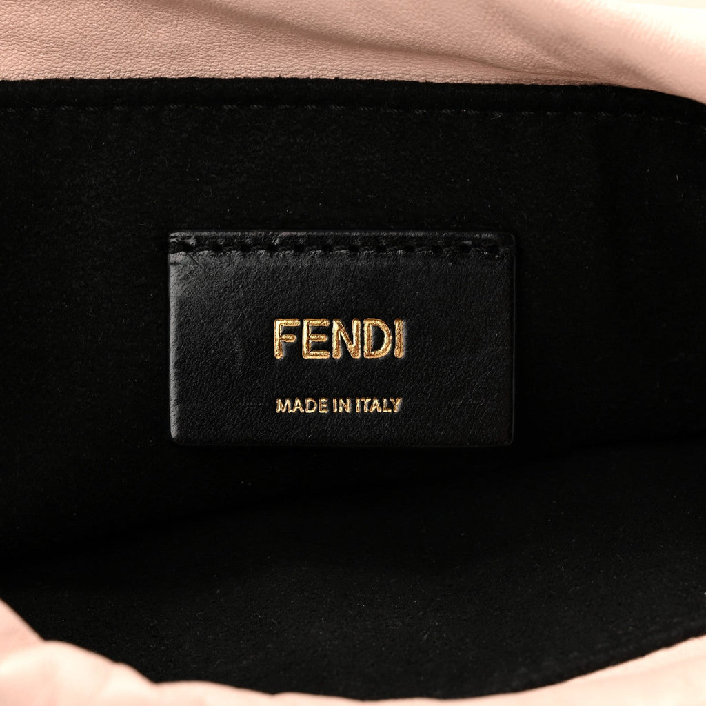 Soft Nappa Logo Small Drawstring Pouch Bag Rosa Quarzo Black