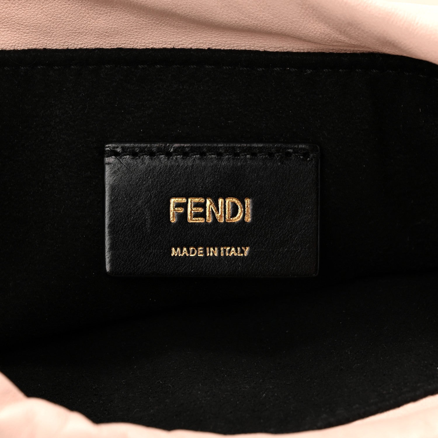 Soft Nappa Logo Small Drawstring Pouch Bag Rosa Quarzo Black