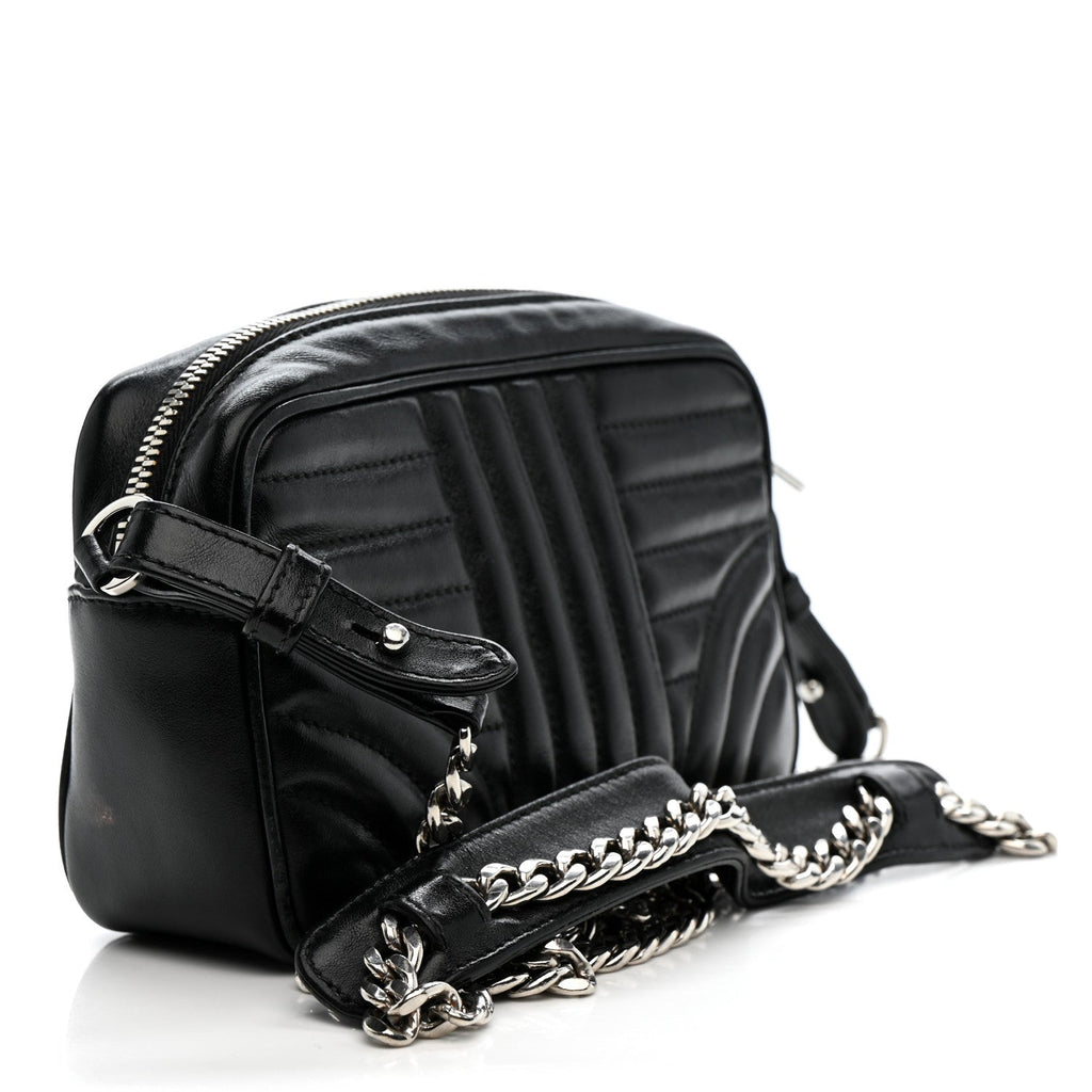 Soft Calfskin Diagramme Camera Bag Black
