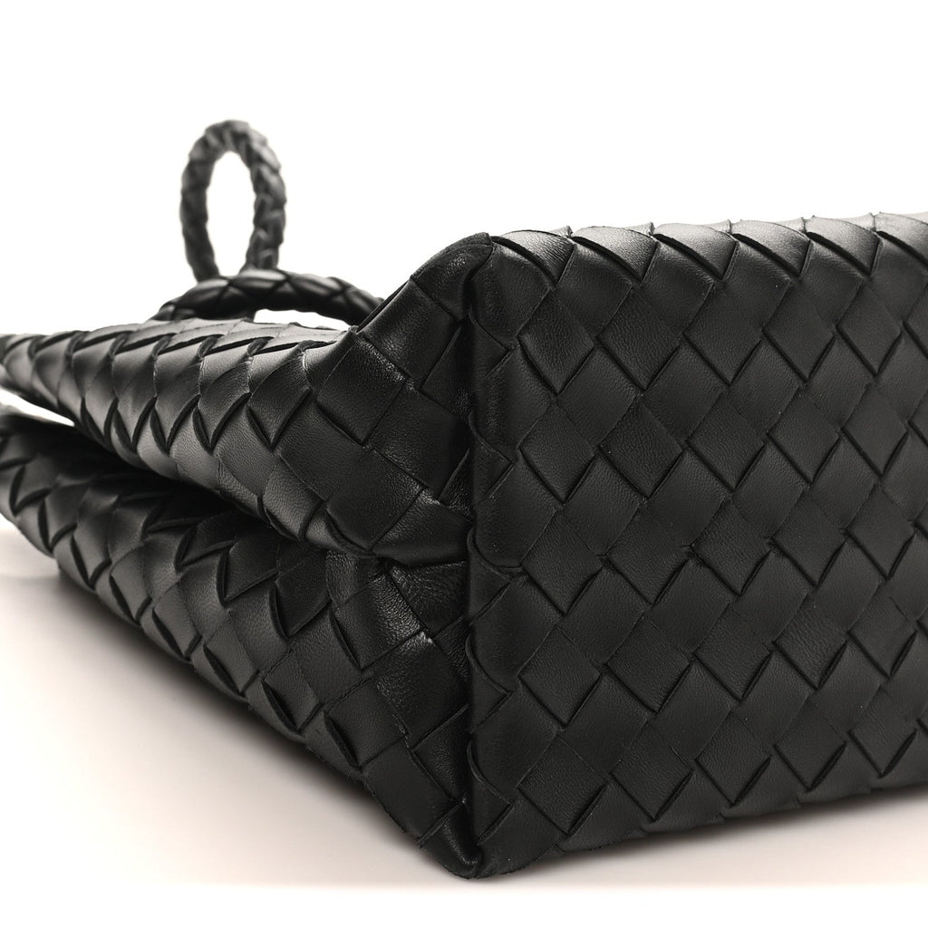 Nappa Intrecciato Medium Andiamo Shoulder Bag Black