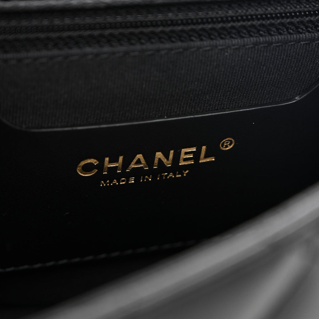 Lambskin Quilted Small Flap Bag Black