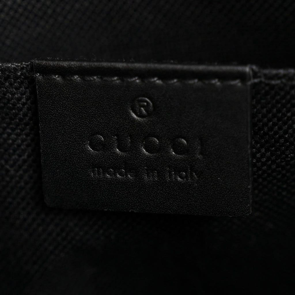 GG Supreme Monogram Web Small Flat Messenger Bag Black Grey