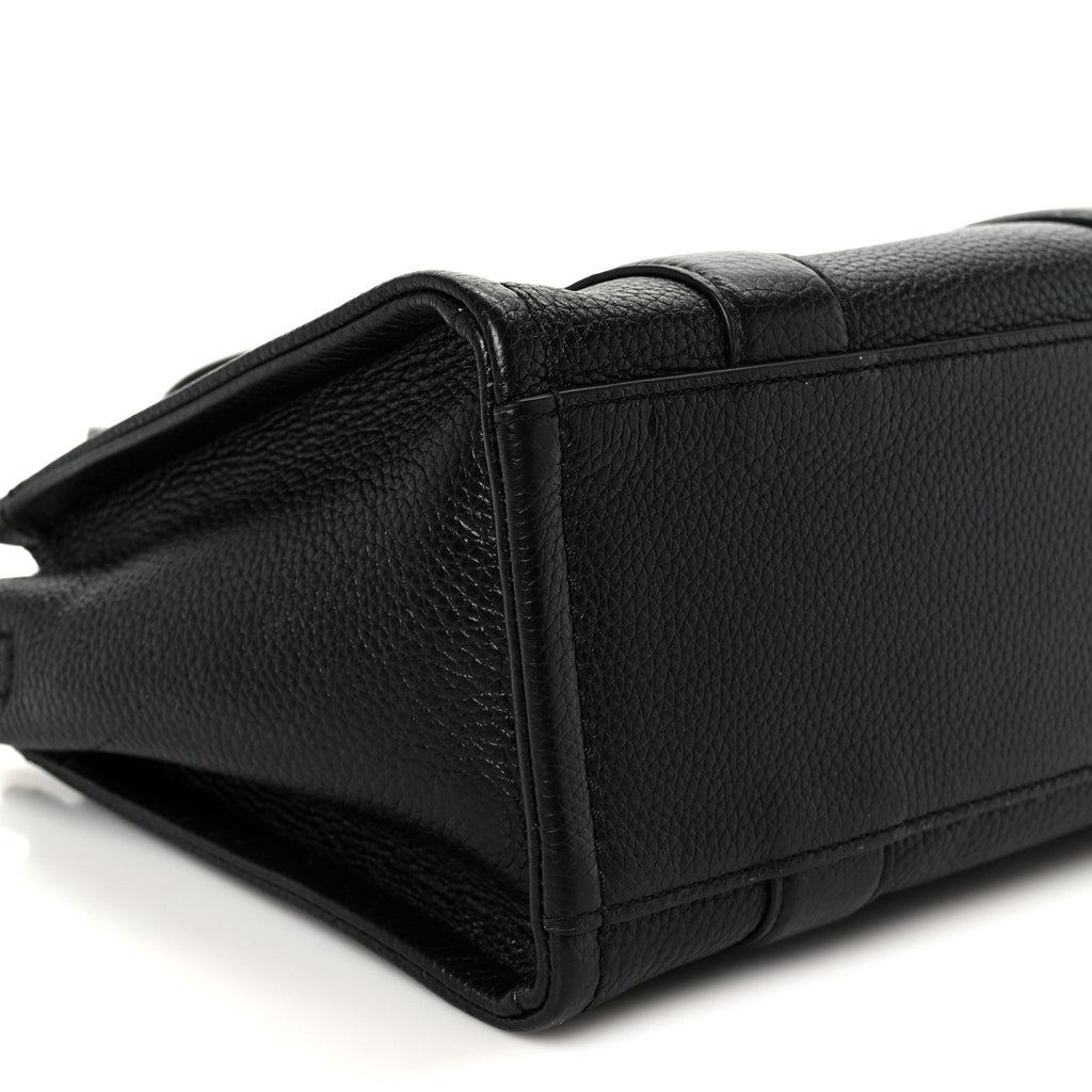 Grained Calfskin Small The Tote Bag Black