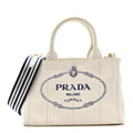 Canapa Small Logo Tote Bianco Blue