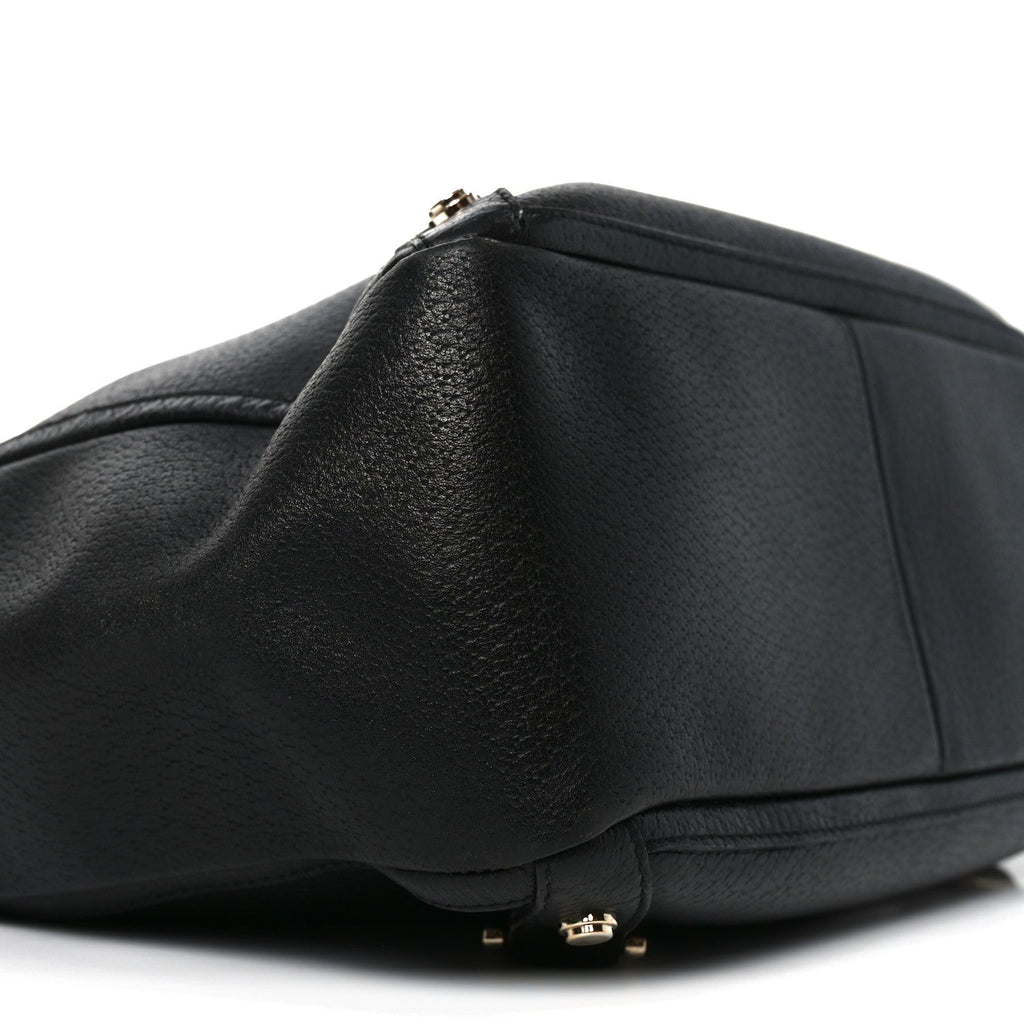 Calfskin Small Abbey Tote Black
