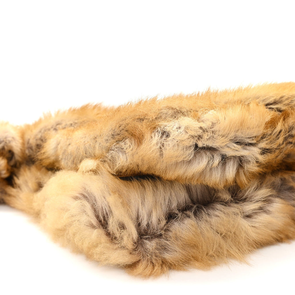 Shearling Suede Large Soft Peekaboo Beige