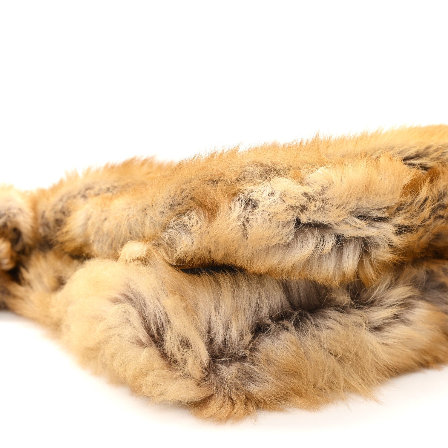 Shearling Suede Large Soft Peekaboo Beige