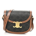 Canvas Calfskin Triomphe Teen Besace Tan