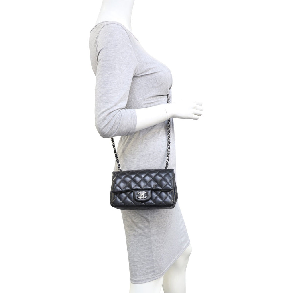 Chanel Classic Flap Mini Rectangular Bag | Black STH