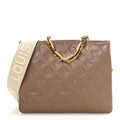 Lambskin Embossed Monogram Coussin PM Taupe