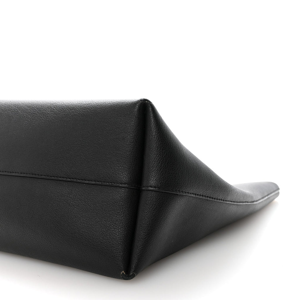 Calfskin Large Shopping Tote Black