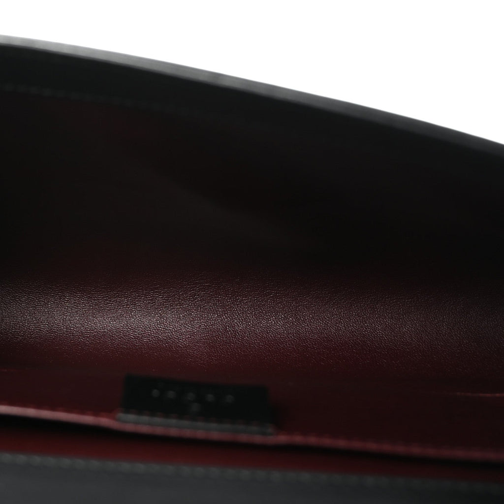 Smooth Calfskin Small Zumi Top Handle Shoulder Bag Black