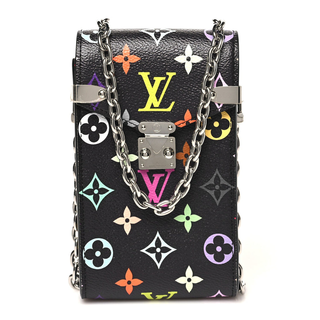 LV X TM Monogram Multicolor Phone Pouch Metis Black