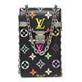 LV X TM Monogram Multicolor Phone Pouch Metis Black
