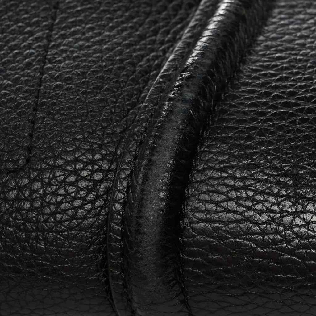 Drummed Calfskin Mini Luggage Black