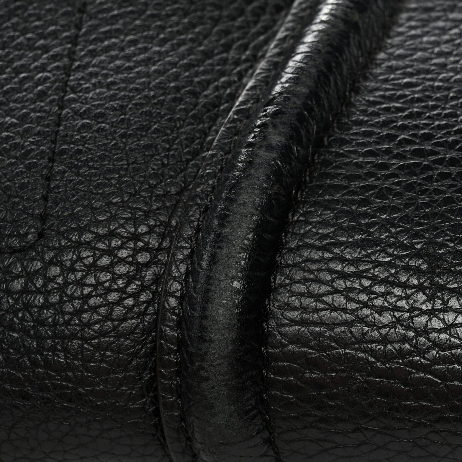 Drummed Calfskin Mini Luggage Black