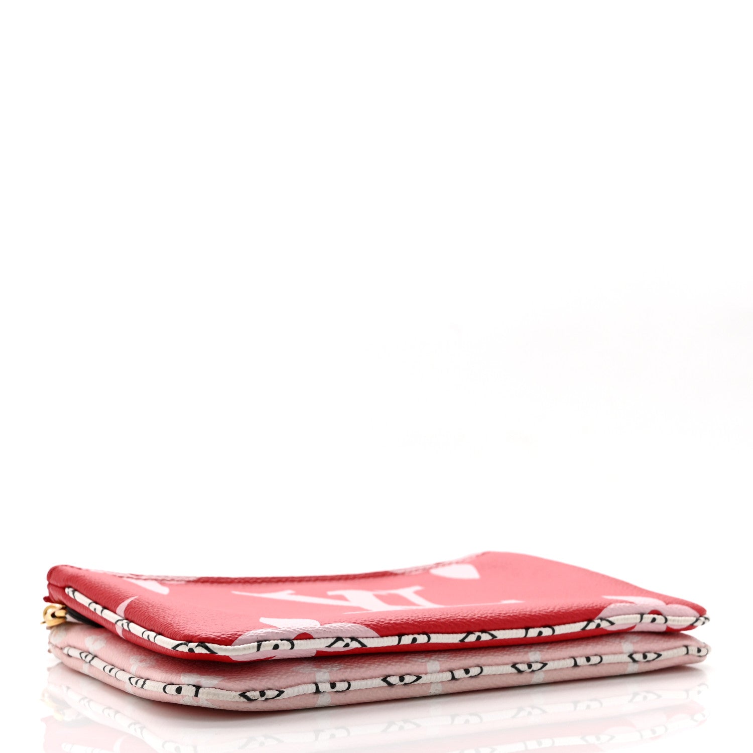 Monogram Giant Double Zip Pochette Rouge