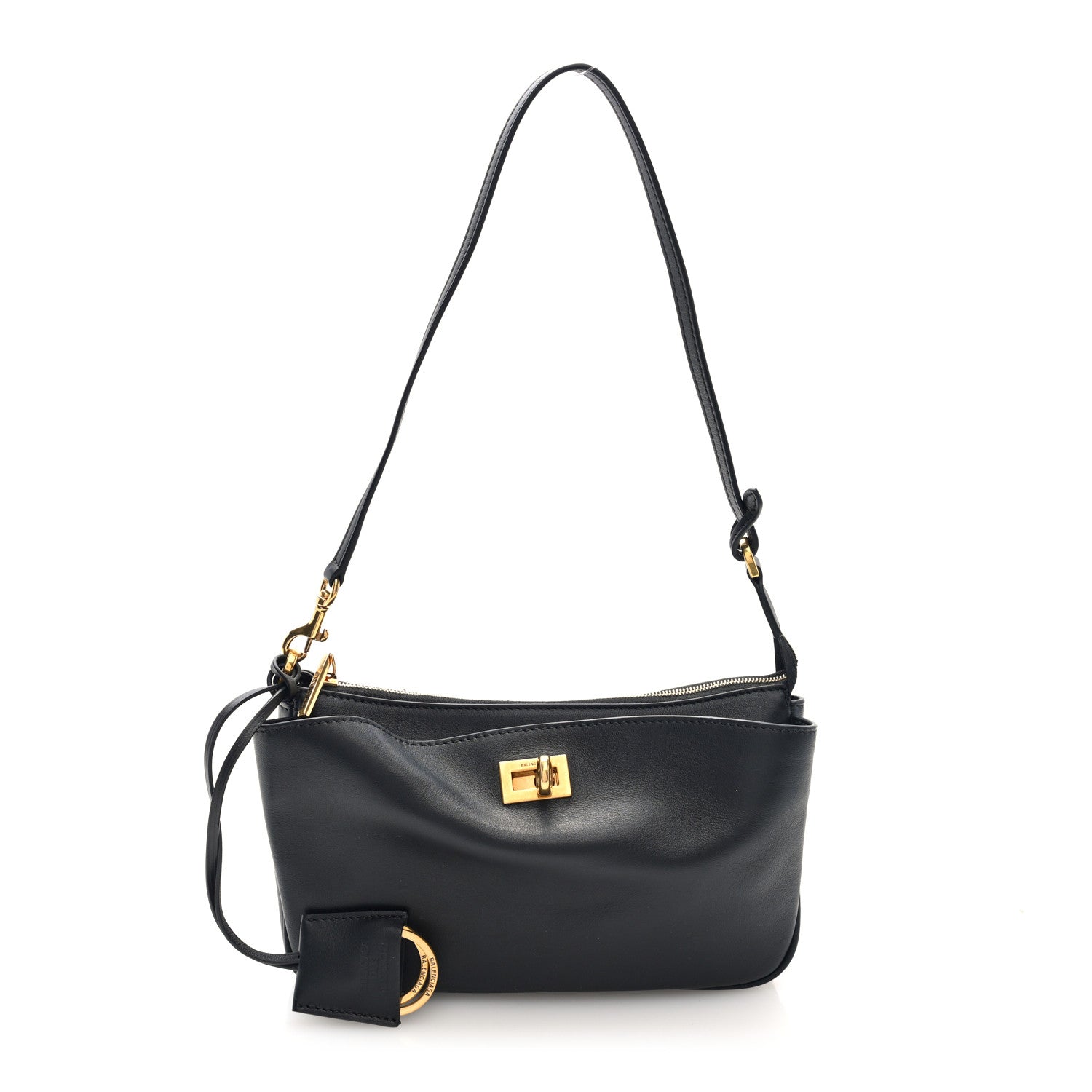 Natural Smooth Calfskin Rodeo Sling Pochette Black