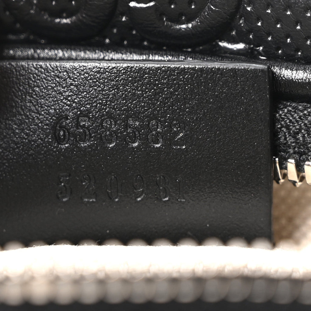Calfskin GG Tennis Embossed Belt Bag Black