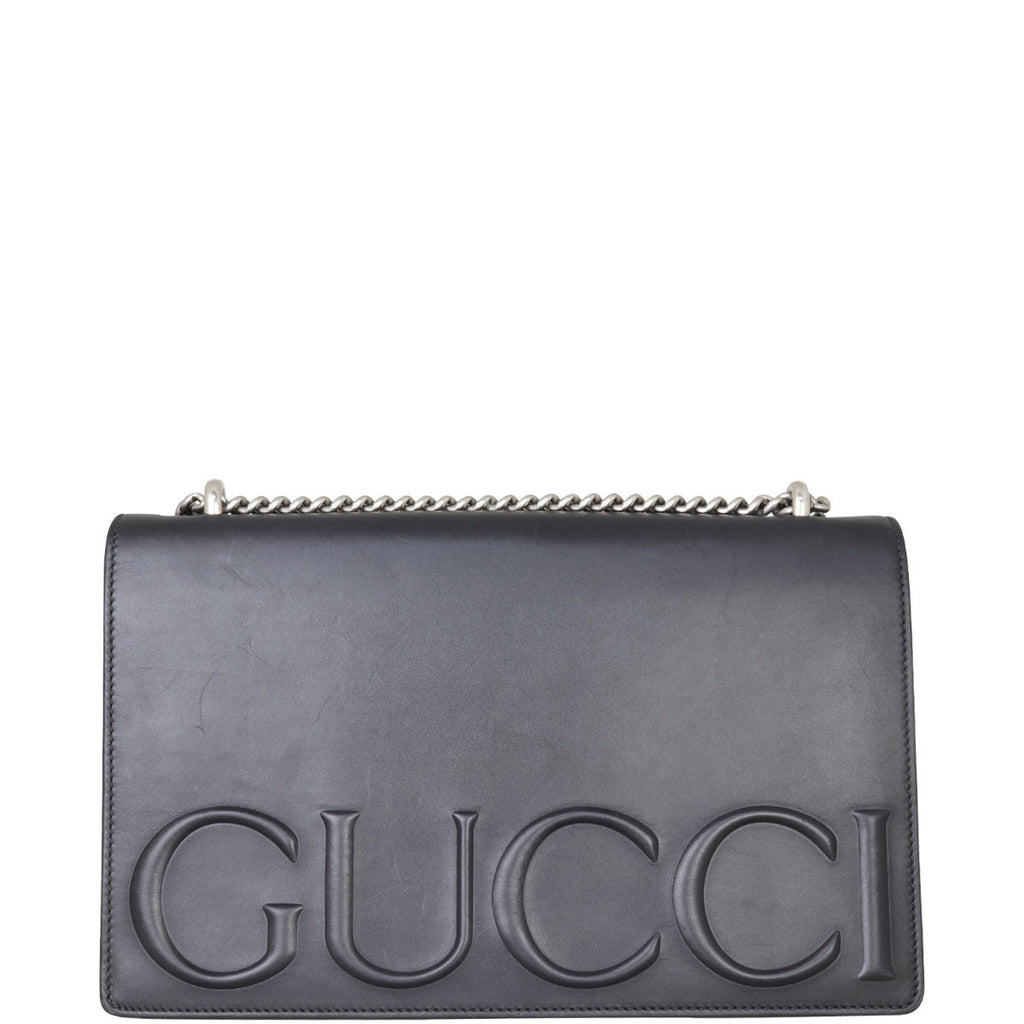Gucci XL Logo Chain Shoulder Bag