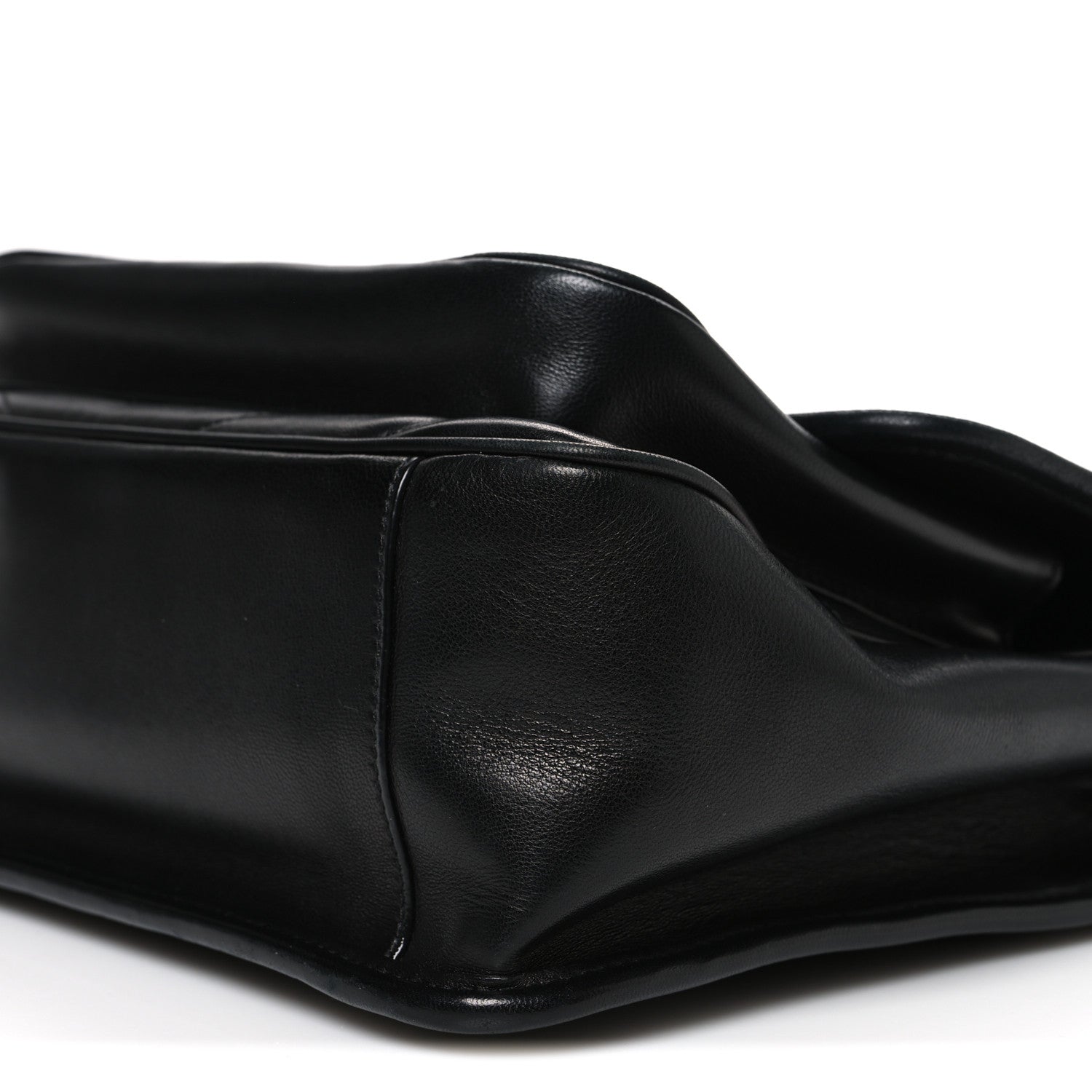 Crinkled Calfskin Matelasse Monogram Medium Niki Chain Satchel Black
