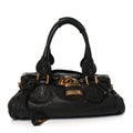 Calfskin Medium Paddington Satchel Black